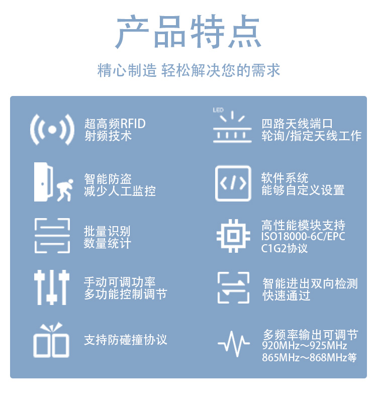 rfid超頻通道門(mén)產(chǎn)品特點(diǎn)